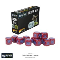 Bolt Action Orders Dice Pack - Maroon (1 gallery