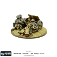 German Heer 75mm leIG 18 Light Artillery Gun (1943-45) 28mm 