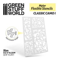 Classic Camo 1 Mylar Flexible Stencil