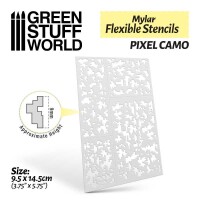Pixel Camo Mylar Flexible Stencil