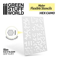 Hex Camo Mylar Flexible Stencil