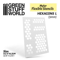 Hexagons L Mylar Flexible Stencil