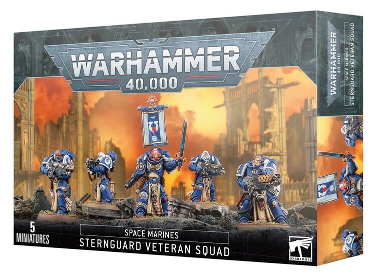 Games Workshop Unisex Blau Figurine Warhammer 40K - Space Marines Escouade De Veterans Sternguards - Bild 3