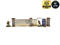 WW2 Normandy Wall w. Gate (high) 28mm 2