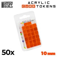 Orange Kubische Spielmarken 10mm (50) 2