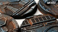 Spaceship Corridor Battle Ready Bases Rund 50mm (3) 2
