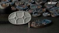 Spaceship Corridor Battle Ready Bases Oval 60x35mm (4) 4