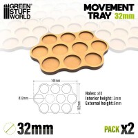 MDF Movement Trays Skirmish AOS 32mm 3x4x3 2