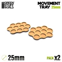 MDF Movement Trays Skirmish AOS 25mm 3x4x3
