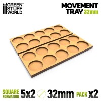 MDF Regimentsbases 32mm 5x2 Skirmish Lines