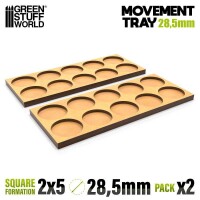 MDF Regimentsbases 28.5mm 5x2 Skirmish Lines