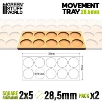 MDF Regimentsbases 28.5mm 5x2 Skirmish Lines 2
