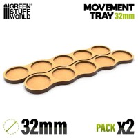 MDF Movement Trays Skirmish AOS 32mm 5x1