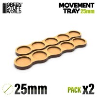 MDF Movement Trays Skirmish AOS 25mm 5x1 gallery