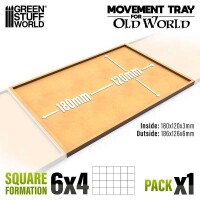 MDF Regimentsbases Old World 180x120mm 6x4 Square Formation 