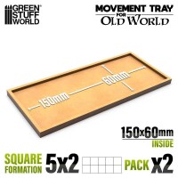 MDF Regimentsbases Old World 150x60mm 5x2 Square Formation 2