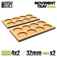 MDF Regimentsbases 32mm 4x2 Skirmish Lines