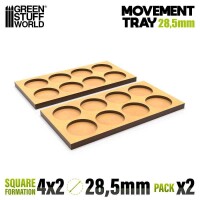 MDF Regimentsbases 28.5mm 4x2 Skirmish Lines