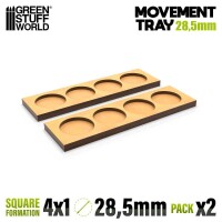MDF Regimentsbases 28.5mm 4x1 Skirmish Lines