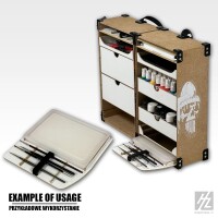 Palette und Pinsel Einsatz für Tragbare Hobby Station (