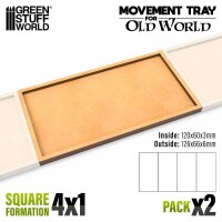 MDF Regimentsbases Old World 120x60mm Square Formation 2
