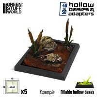 Hollow Bases und Adapter Eckig mit Rand 40mm auf 50mm (5) 3