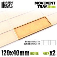 MDF Regimentsbases 120x40mm Square Formation 2