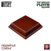 Quadratischer Ausstellungssockel 4x4cm Haselnussbraun