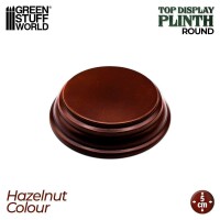 Runder Ausstellungssockel 5x5cm Haselnussbraun