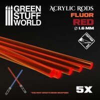 Acryl Stäbe Fluor Rot Orange 1,6mm  gallery
