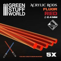 Acryl Stäbe Fluor Rot Orange 2,4mm  gallery