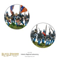 Black Powder American Civil War Infantry Regiment Advancing 
