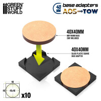Hollow Bases und Adapter Rund auf Eckig 40mm (10) 2
