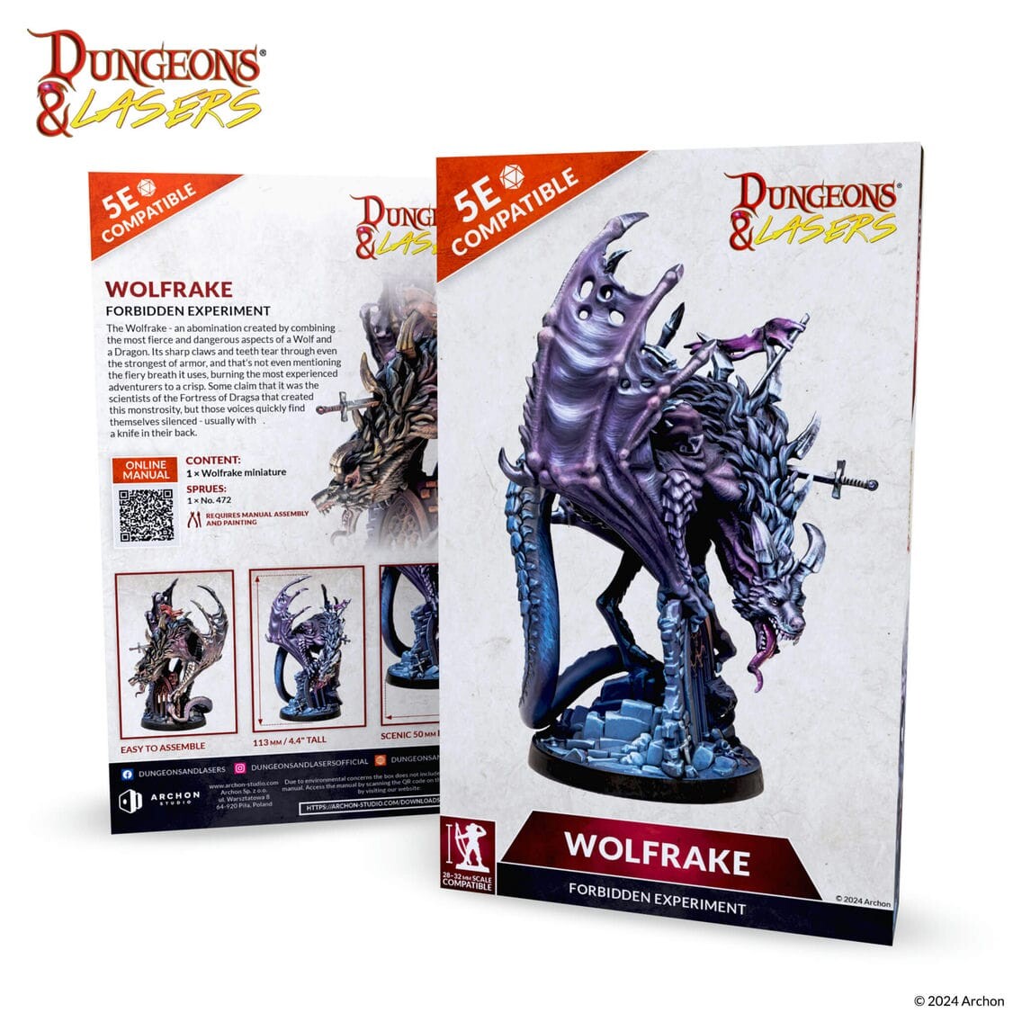 Archon Studio Mehrfarbig Dungeons & Lasers - Figurines - Deuslair - Wolfrake (Englisch) - Bild 3