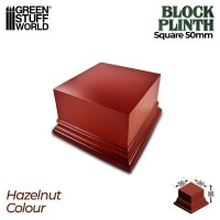 Quadratischer Ausstellungssockel 5x5x5cm Haselnussbraun