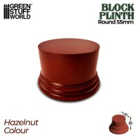 Runder Ausstellungssockel 5,5cm Haselnussbraun