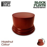Runder Ausstellungssockel 6,5cm Haselnussbraun 2
