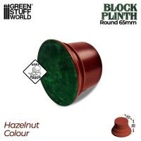 Runder Ausstellungssockel 6,5cm Haselnussbraun 3
