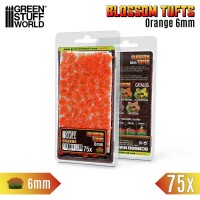 Blumenbüschel Tufts Orange Blumen 6mm 2
