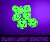 Vortex Bright Green/Black RPG Dice Set 3