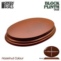 Ovaler Ausstellungssockel 17x11cm Haselnussbraun 2