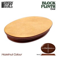 Ovaler Ausstellungssockel 17x11cm Haselnussbraun 3