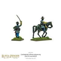 Black Powder American Civil War Confederate Officers Advanci