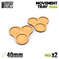MDF Movement Trays 40mm x3 Skirmish