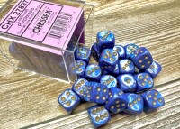 Lustrous Purple/Gold 36x 12mm W6 Dice Set