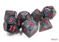 Velvet Black/Red RPG Dice Set gallery