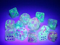 Nebula Wisteria/White Luminary 12x 16mm W6 Dice Set 2