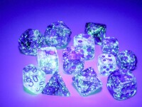 Nebula Nocturnal/Blue Luminary 12x 16mm W6 Dice Set 2