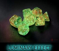 Nebula Spring/White Luminary RPG Dice Set 3