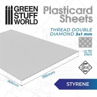 GSW Plasticcart Sheet doppelte Diamanten 300x185x0,75mm (1) 